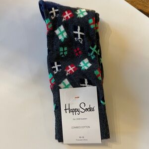 Happy Socks Men’s Holiday Christmas Colorful Gift Pattern Socks Size 10-13